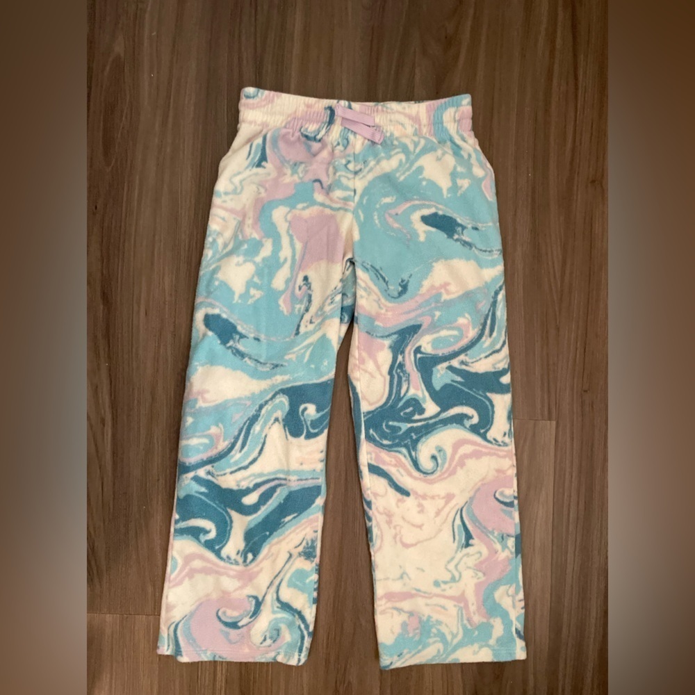 Cat & Jack Pastel Swirl Girls fleece pajama bottoms Sleepwear size XS 4/5